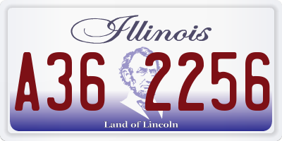 IL license plate A362256