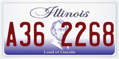 IL license plate A362268
