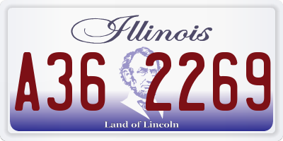 IL license plate A362269