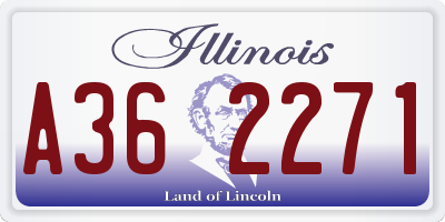 IL license plate A362271
