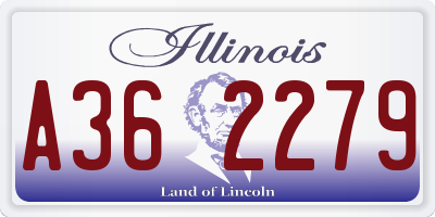 IL license plate A362279