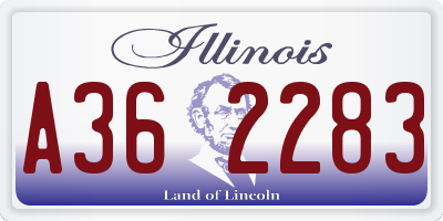 IL license plate A362283