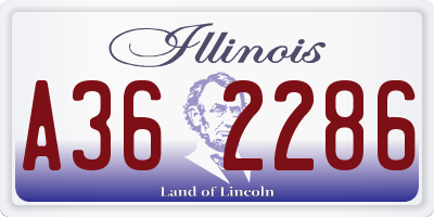IL license plate A362286