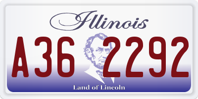 IL license plate A362292