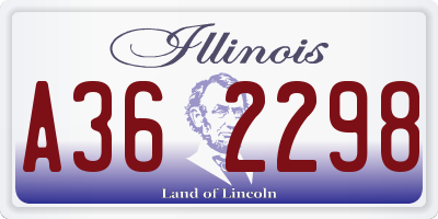 IL license plate A362298