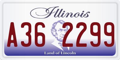 IL license plate A362299