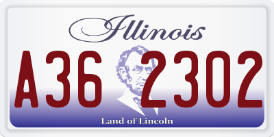 IL license plate A362302