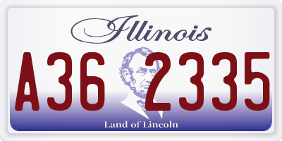 IL license plate A362335