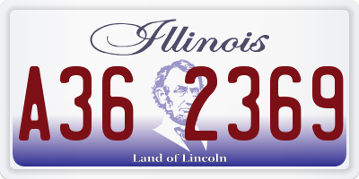 IL license plate A362369
