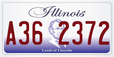 IL license plate A362372