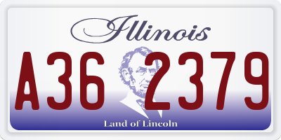IL license plate A362379