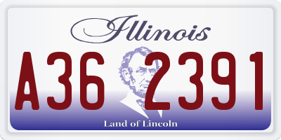 IL license plate A362391