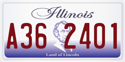 IL license plate A362401