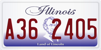 IL license plate A362405