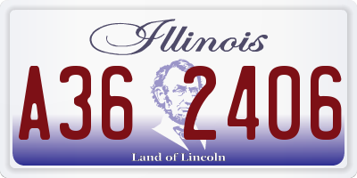 IL license plate A362406