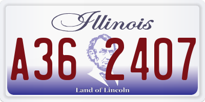IL license plate A362407