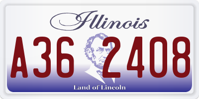 IL license plate A362408
