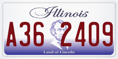 IL license plate A362409