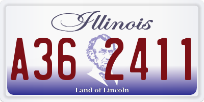 IL license plate A362411