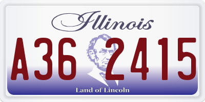 IL license plate A362415