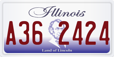 IL license plate A362424