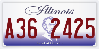 IL license plate A362425