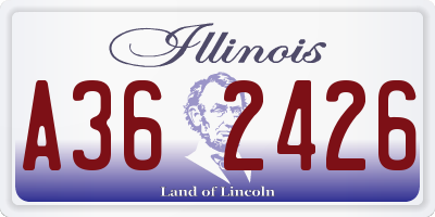 IL license plate A362426