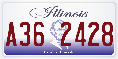 IL license plate A362428