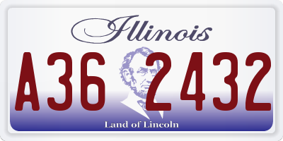 IL license plate A362432