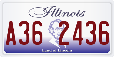 IL license plate A362436