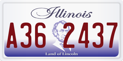 IL license plate A362437
