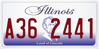 IL license plate A362441