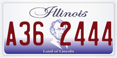IL license plate A362444