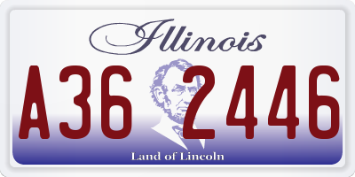 IL license plate A362446