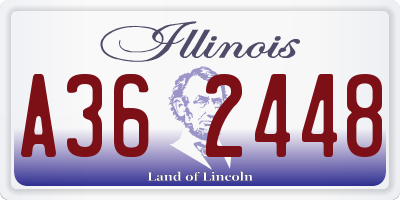 IL license plate A362448