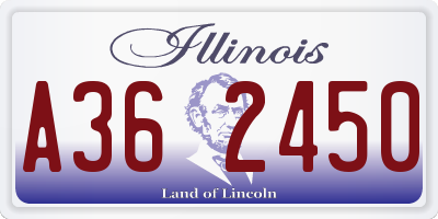 IL license plate A362450