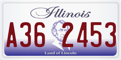 IL license plate A362453