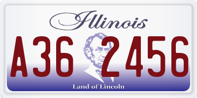 IL license plate A362456