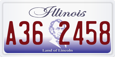 IL license plate A362458