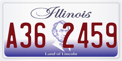 IL license plate A362459