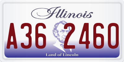 IL license plate A362460