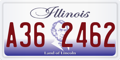IL license plate A362462