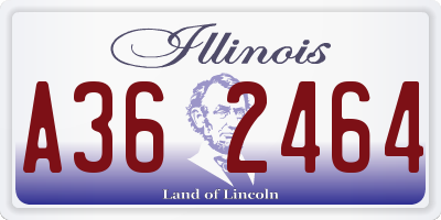 IL license plate A362464