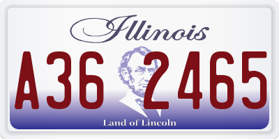 IL license plate A362465
