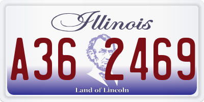 IL license plate A362469