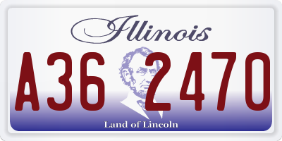 IL license plate A362470