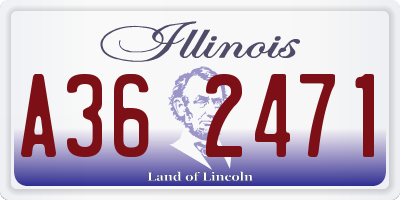 IL license plate A362471