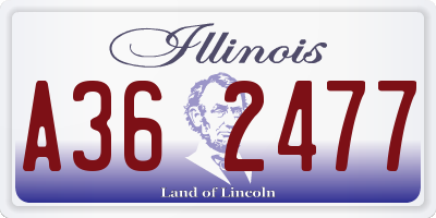 IL license plate A362477