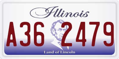IL license plate A362479