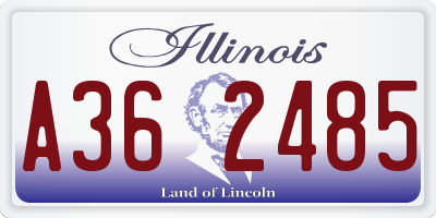 IL license plate A362485